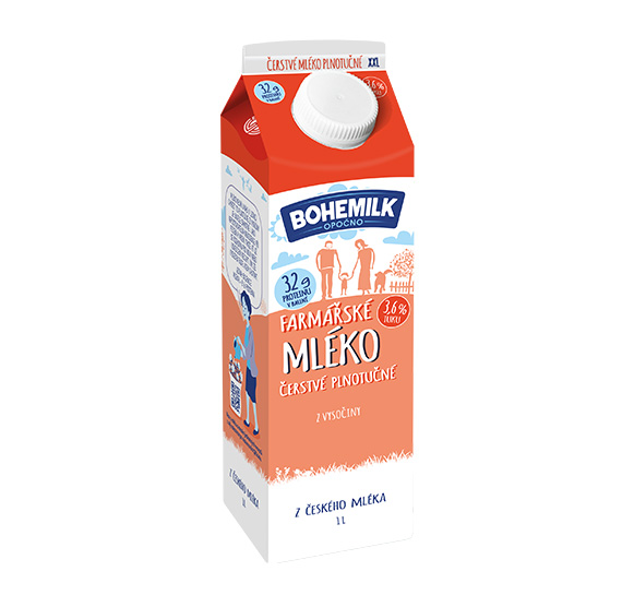 Bohemilk farmářské mléko plnotučné