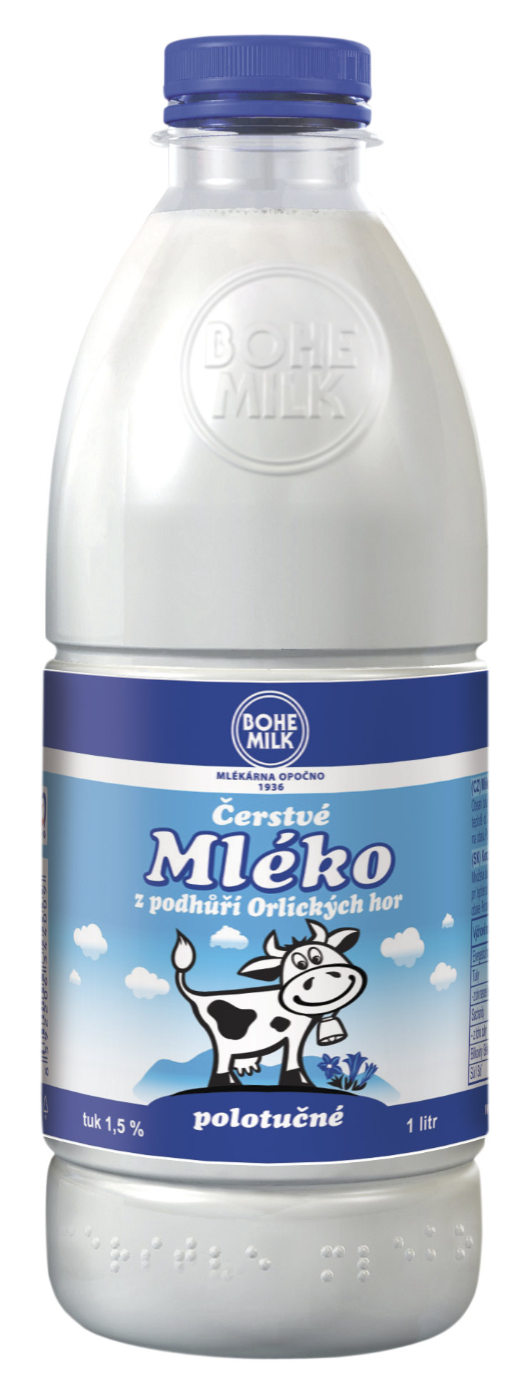 Čerstvé mléko polotučné - PET lahev