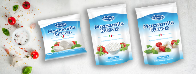 Mozzarella Bianca, italská technologie, české mléko.