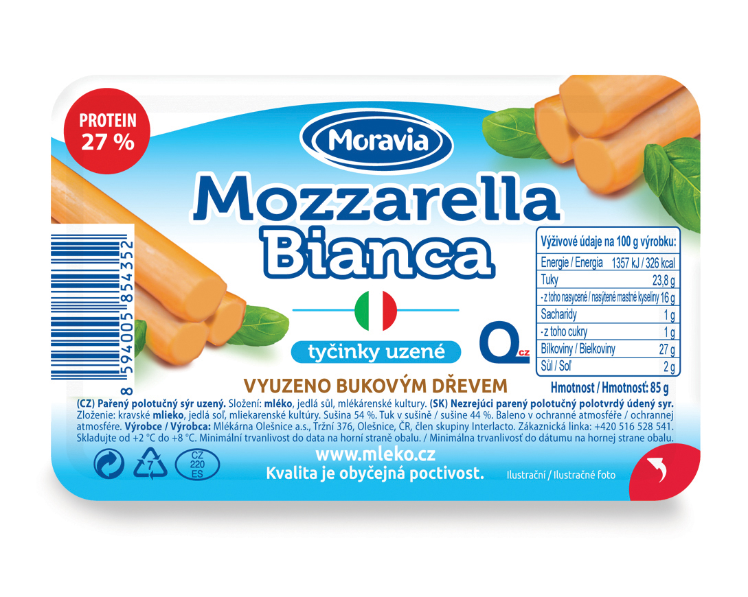 Mozzarella Bianca Tyčinky uzené