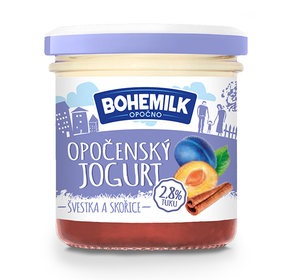 Opočenský jogurt švestka - skořice